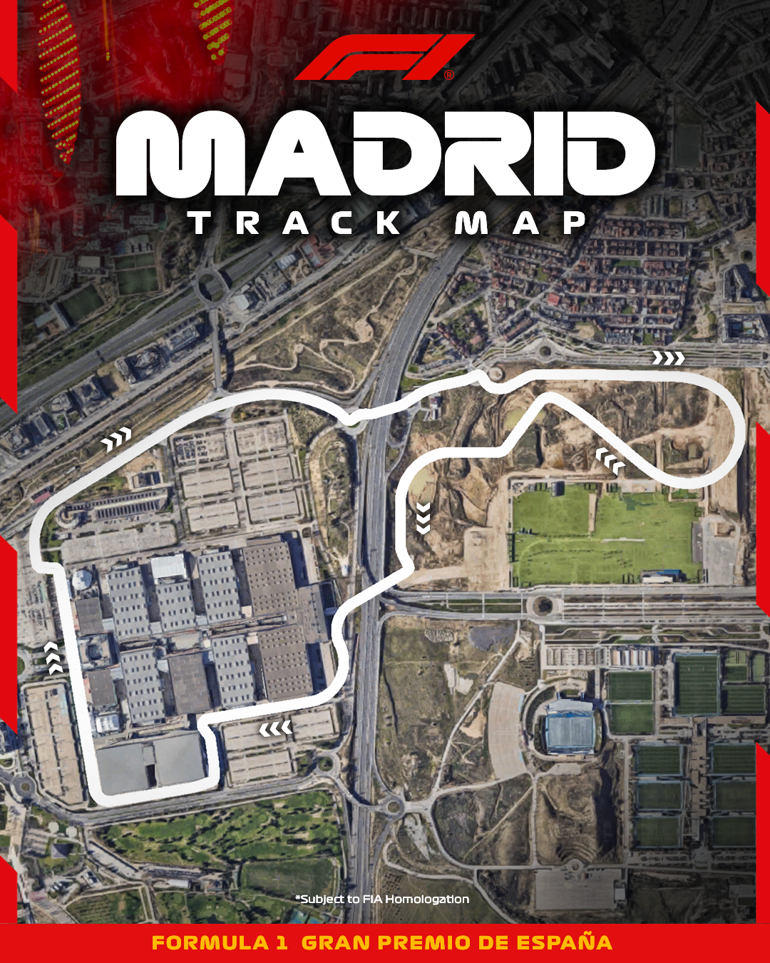 A map of the proposed Madrid Street Circuit